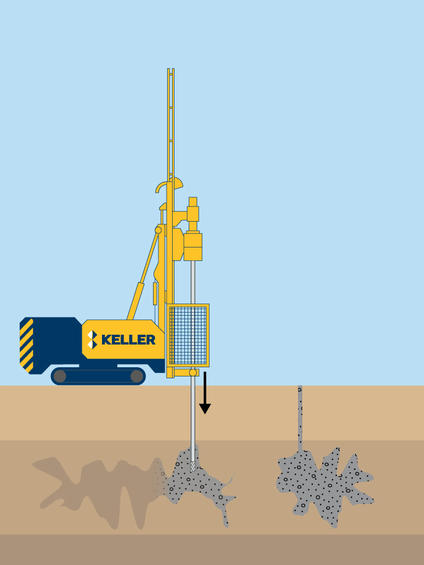 Cavity bulk mine fill grouting illustration